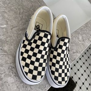 Black and White checkered slip on Vans size 6.5